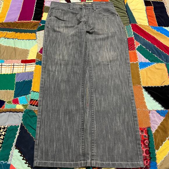 PJ Mark Y2K Baggy Loose Fit Faded Grey Wide Leg Jeans 36Wx33L - Picture 2 of 6